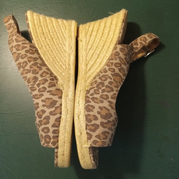 Chico's Shoes - Chico's Womens Size 10 Animal Print Espadrille Wedge Sandals